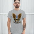 thumbnail image 3 of Tee Hunt Rolling Thunder T-Shirt Biker Born to Be Wild Bald Eagle Outlaw Men's Tee, Gray, XX-Large, 3 of 5