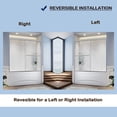 thumbnail image 4 of Sunny Shower Double Sliding Tub Door 60" x 57.4" with 1/4" Clear Glass in Chrome Finish, 4 of 7