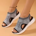 thumbnail image 1 of WILLBEST Sandalias De Mujer Para Playa, Sandalias De Cuña Con Punta Abierta De Cuero A La Moda De Verano Para Mujer, Cómodas, Transpirables Y Sin Cordones, 1 of 9