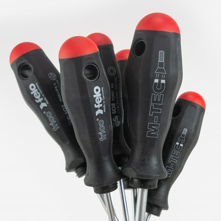 

Felo 0715751699 Set of 7 M-Tec Slotted Phillips & Torx Screwdrivers 500 Series