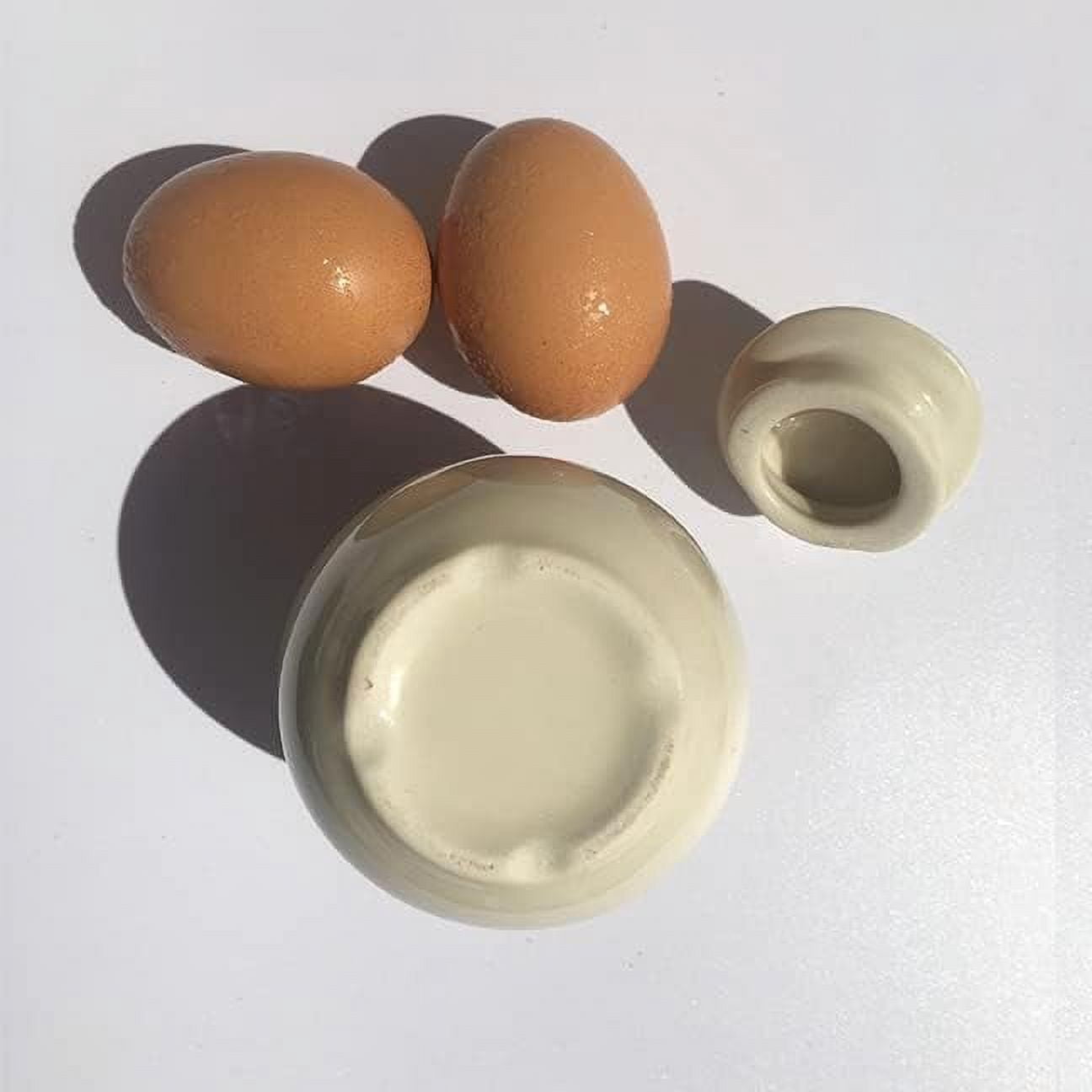 AggCoddler - Scandinavian Stoneware Egg Coddler with Simple Screw Lid - Updated Minimalist Design Egg Poacher Cooker for Quick and Easy Breakfast or Elegant Display - Made in the EU (Sussi (Tall))