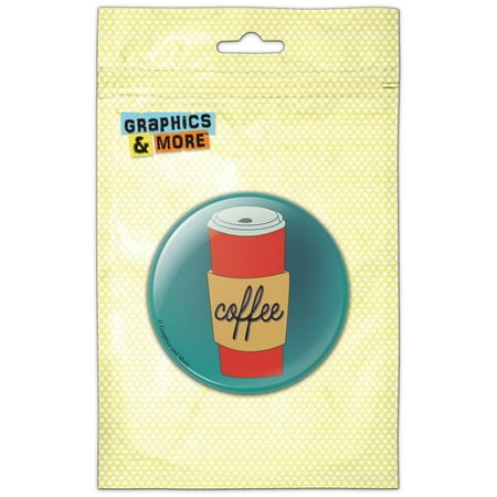 

Coffee Disposable Red Teal Refrigerator Button Magnet