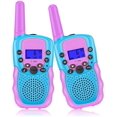 thumbnail image 1 of ZHAOCHENG Walkie Talkies Juguetes para niños Niñas de 5 a 8 años Walkie Talkies de 8 canales Alcance de 3 millas para aventuras al aire libre, camping (púrpura), 1 of 5
