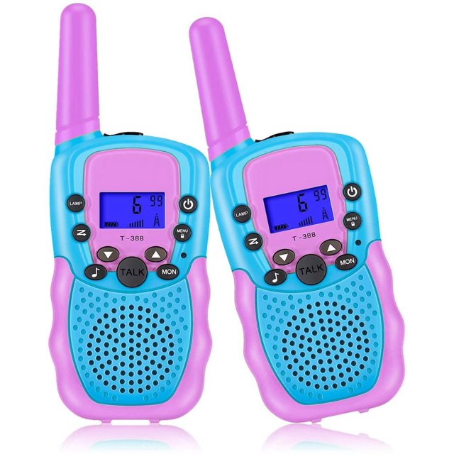 ZHAOCHENG Walkie Talkies Juguetes para niños Niñas de 5 a 8 años Walkie Talkies de 8 canales Alcance de 3 millas para aventuras al aire libre, camping (púrpura)