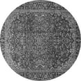 thumbnail image 1 of Ahgly Company Indoor Round Medallion Gray Traditional Area Rugs, 3' Round, 1 of 1