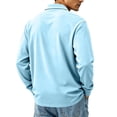 thumbnail image 5 of Breeze Polo Shirts for Men Long Sleeve Henley Button T Shirts Causal Loose Lightweight Breathable Tees, 2XL, 5 of 9