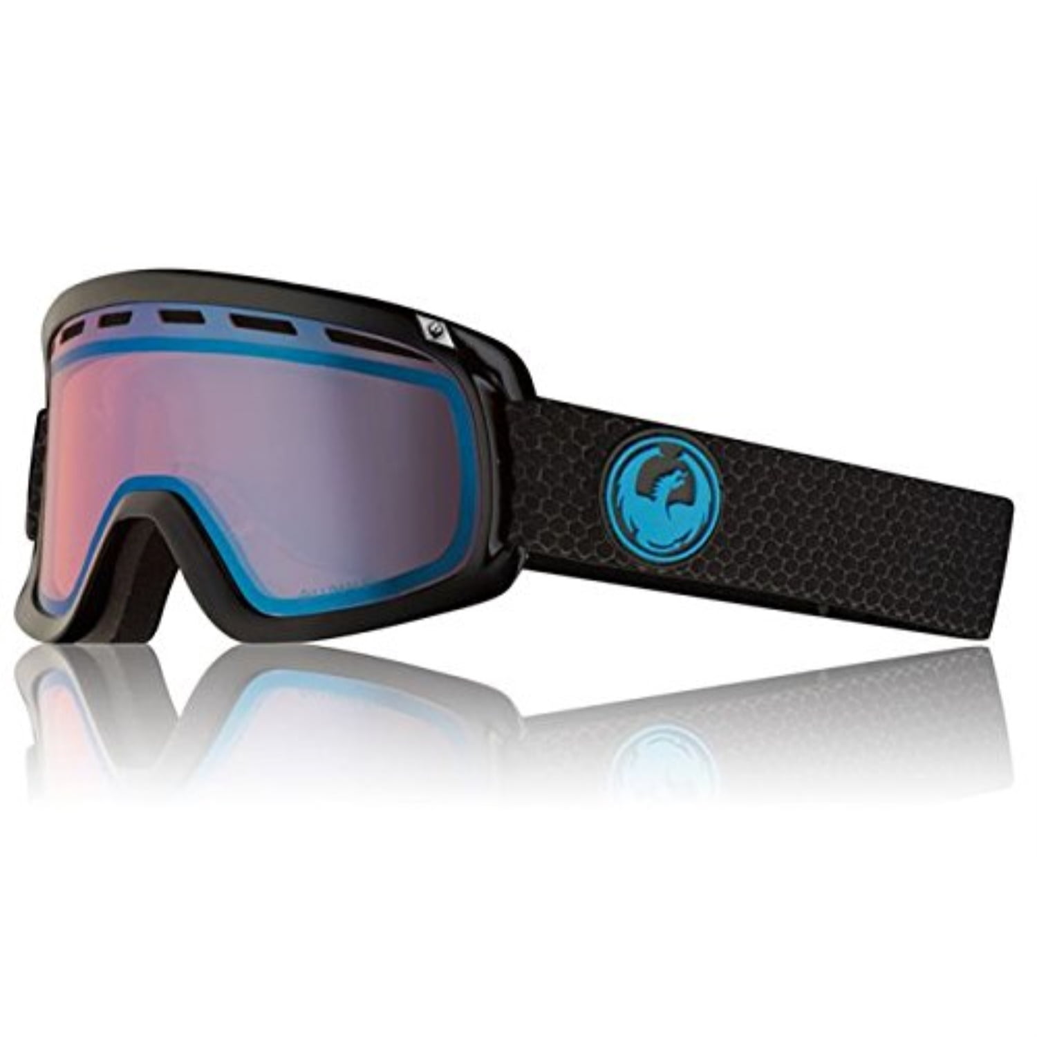 Large Split//Luma Green Ion Lens Black Dragon Alliance X1 Ski Goggles