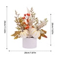 thumbnail image 4 of Fall Decor for Thanksgiving Autumn Home Table Fireplace Decorations | Artificial Fall Maple Leaves Pumpkin Berry Potted for Harvest Halloween Indoor Holiday Party Decorations (B-2PCS), 4 of 9