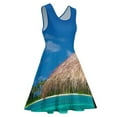 thumbnail image 5 of 2024 Beach Maldives Dress Sea Landscape Print Boho Dresses Sleeveless Casual Trendy Skate Dress Summer Women Oversized Vestido, 5 of 7