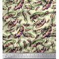 thumbnail image 1 of Soimoi Satin Silk Fabric Leaves & Texture Decor Fabric Printed Yard 42 Inch Wide, 1 of 2