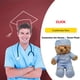 thumbnail image 2 of Peluche con forma de osito de peluche médico y enfermero personalizado, 28 cm, 2 of 6