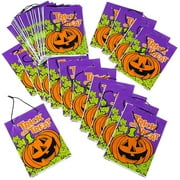 Halloween Drawstring Goody Bag - Pack of 36 Assorted Spooky Plastic Craft Supplies for Trick and Treat, Birthdays, Party Favors, Candy Snacks