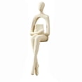 thumbnail image 2 of THOPBPRK Modern Sitting Figure Ornament Abstract Character Sculpture Decorative Shelf Sitter Home Desk Art Figurine Creative Living Room Bookshelf Accents, 1Pack B, 2 of 5