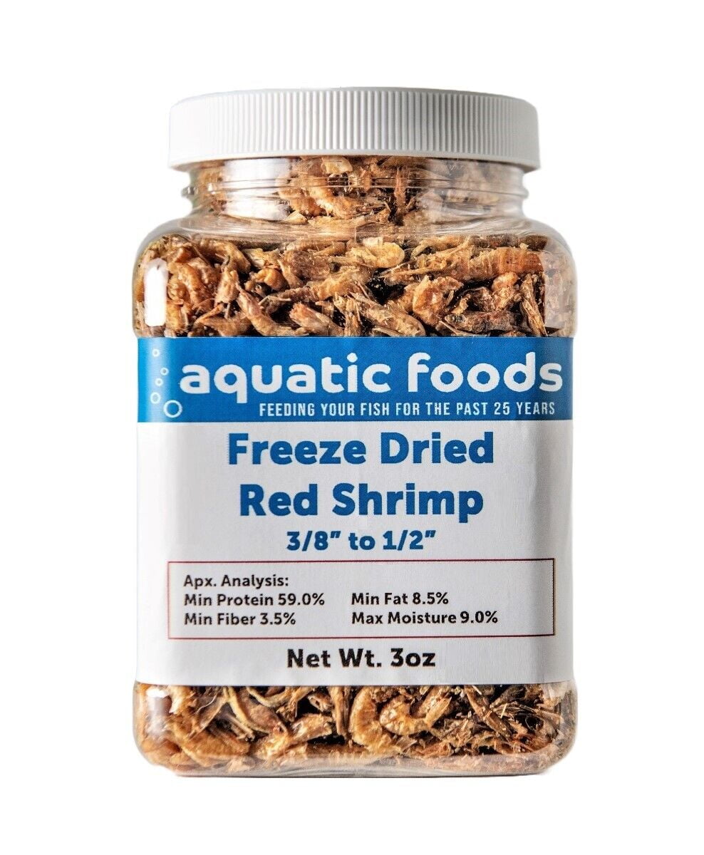 Red ShrimpFreeze Dried 3/8" to 1/2" Red River Shrimp for All