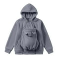 thumbnail image 7 of mgoYE Women's Zip Up 3 in 1 Maternity Ba’by Wearing Hoodie Sweatshirt Jacket(Dark Gray,S), 7 of 7