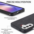 thumbnail image 4 of Nalacover for Samsung Galaxy A54 5G Case, Skin Friendly Slim PU Leather Soft Lining Cover, Lightweight TPU Shockproof Plating Buttons Camera Lens Protection Case for Samsung Galaxy A54 5G,Black, 4 of 11