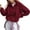 Wine, variant on Bibifish Womens Sweatshirts Cozy Long Sleeve Lapel Neck Sweatshirts With Zipper Soft Fleece Solid Color Everyday Comfort Wear Pullovers