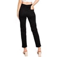 thumbnail image 3 of Wax Jean Women's Juniors High Rise Slim-Straight Jeans (7, Black), 3 of 5