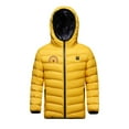thumbnail image 2 of Odeerbi Kids Boys Girls Heated Jacket Kids Puffer Coat Children USB Intelligent Constant Temperature 3 Areas Heated Coat Plus Size Winter Windproof Heated Jacket Yellow 10-11 Years, 2 of 7