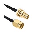 thumbnail image 3 of Uxcell Cable de extensión de antena de baja pérdida SMA Macho a SMA Hembra Bulkhead de 16 pies RG174, 3 of 3