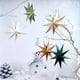 thumbnail image 4 of Faroles de Papel Estrella de 9 Puntas SUNBEAUTY Verde Salvia 30 cm Navidad x5, 4 of 7
