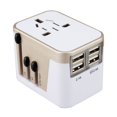 thumbnail image 1 of Adaptador de enchufe internacional universal todo en uno con 4 puertos USB Cargador de corriente alterna para viajes mundiales con enchufe AU US UK EU sidaley DZ4383-08B, 1 of 2