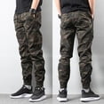 thumbnail image 2 of Pantalones cargo de camuflaje azul marino para hombre, pantalones casuales, pantalones holgados Y2k, nuevos en ropa técnica, pantalones largos elásticos de estilo coreano para trabajo, 2 of 4