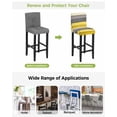 thumbnail image 3 of Yellow Grey Bar Stool Covers Set of 4, Vintage Stripe Farmhouse Wood Grain Ombre Stretch Washable Bar Chair Covers with Backs, Removable Pub Counter Height Chair Cover for Kitchen Dining Room Cafe, 3 of 7