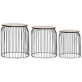 thumbnail image 1 of vidaXL Tables Basses 3 Pcs Noir, 1 of 5