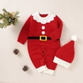 thumbnail image 4 of Ketyyh-chn99 Boys Christmas Sweater My First Christmas Baby Boy Girl Outfit Knit Sweater Letter Embroidery Sweaters Newborn Toddler Infant Pullover Size for 0-3 Months,Red, 4 of 9