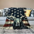 thumbnail image 2 of COMIO  Camo Deer Blanket for Men, Men's Hunting Blanket Deer Hunting Gifts for Men, Camouflage USA Flag Blankets for Men, Hunting Decor for Room Bed Sofa, 2 of 6