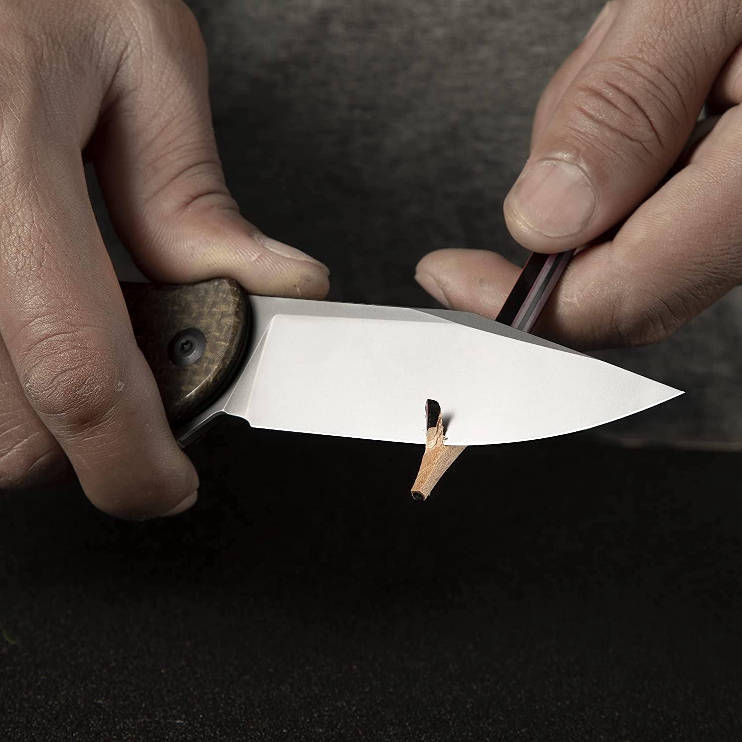 CIVIVI Cogent Button Lock C20038D-6 Knife 14C28N Stainless Steel & Brown Micarta Pocket Knives