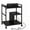 Black, variant on LELELINKY 24" 3-Tier Mobile Printer Stand with Charging Station & Storage, Industrial Cart with Lockable Wheels for Home Office, Brown