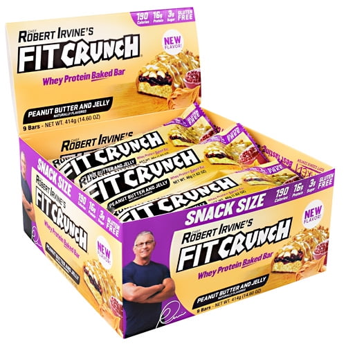 Fit Crunch Bars Snack Size Fit Crunch Bar Peanut Butter and Jelly Gluten Free