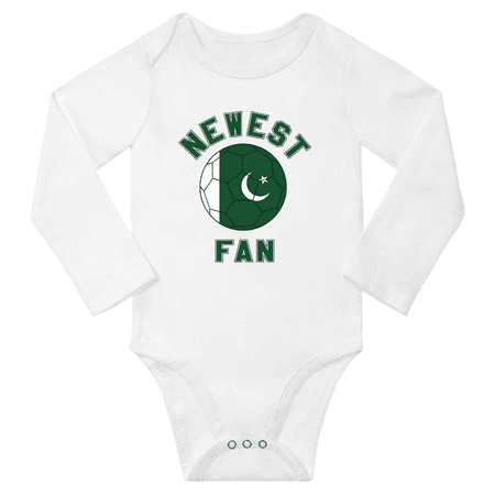 

Newest Pakistan Soccer Football Fan Baby Long Sleeve Romper (White 24 Months)