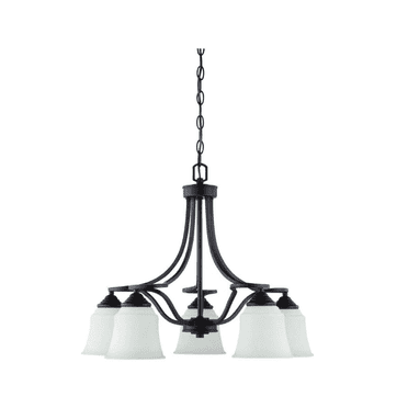 Sunset 5 Light Marston Chandelier Down Provincial Bronze F16006-64