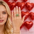 thumbnail image 4 of Anillo de flores para mujer, anillo giratorio de cristal con forma de flor, anillo giratorio ajustable, ideal para San Valentín, regalo de joyería para mujer, anillo de metal., 4 of 6