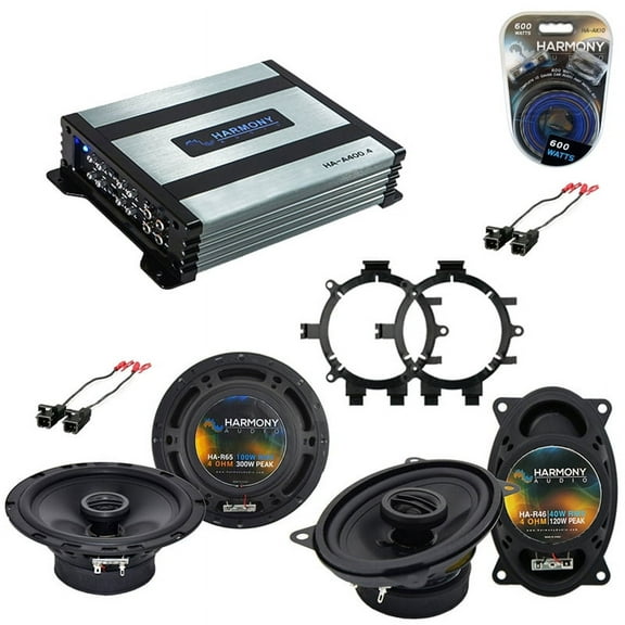 Harmony Chevy CK 95-00 HA-R46 4x6" 120W Speakers, HA-R5 5.25" 225W & 800W Amp