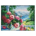 thumbnail image 2 of yuksok Vase Flower Landscape Cross Stitch For Beginners Home Decor Printed Cloth, 2 of 9