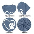 thumbnail image 6 of VILOVE Women Paw Love T-Shirt Dog Lover Shirt Paw Print Heart Tee Shirt Cute Dog Mom Short Sleeve Tee Tops, 6 of 6