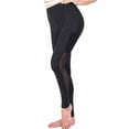 thumbnail image 4 of SAYFUT Women's High Waist Yoga Pants Fashion Mesh Yoga Pilates Pants Workout Exercise Skinny Leggings with Side Pocket Black, 4 of 7