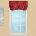 thumbnail image 2 of Collections Etc Scoop Two-Piece Rod Pocket Solid-Colored Sheer Valances for Windows, Decorative Accent and Added Privacy for Any Room in Home, Burgundy, 2 of 4