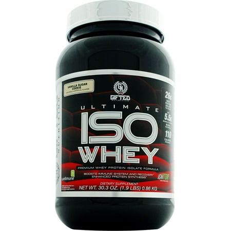 Gifted Nutrition Iso Whey - Ultime 1.9lbs Vanilla Biscuit au sucre (protéine de lactosérum)