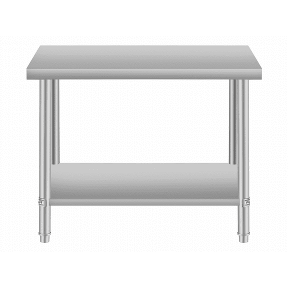 36''*24'' Stainless Steel Commercial Work Table for Restaurant & Home with Under Shelf & Durable Construction