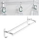 thumbnail image 5 of Toallero de pared para baño, de aluminio, sin perforaciones, color blanco plateado, doble barra, 60 cm, 5 of 12