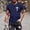 Tops-A613Dark Blue, variant on Gamivast Men's Graphic T-Shirts Crew Neck Soft Short Sleeve T-Shirts Slim Fit Cross Print Tee Shirts Breathable Casual Summer Daily Streetwear Tops