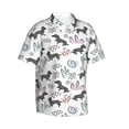 thumbnail image 2 of Daiia Dachshund Dog Puppy Hawaiian Shirt for Men Gentle Cotton Regular Short Sleeve Casual-XX-Large, 2 of 9