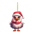 thumbnail image 1 of Less Than 5 Hangs Creative Cartoon Christmas Chicken Christmas Decoration Pendant Acrylic Car Pendant Backpack Keychain, 1 of 5