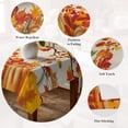 thumbnail image 5 of Orange Pumpkins Fall Table Cloth Waterproof Tablecloths, Maple Leaf Thanksgiving Botanical Rustic Tablecloth Dining Table Cover for Kitchen Party Tabletop Outdoor, Rectangle Tablecloth 52x70 Inch, 5 of 9