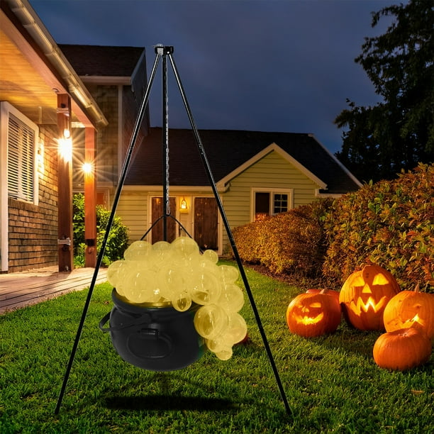 Juego de Tarro de Bruja para Halloween, Tarro Luminoso para Bruja, Adorno para Fiesta, Estante de 78 Cm